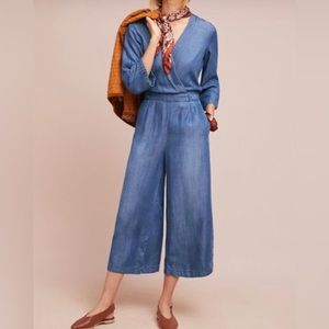 Anthropologie denim jumpsuit.